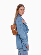 Сумка женская мессенджер TEXTURA на клапане, 23×6×13 см, коричневая - Фото 2