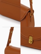 Сумка женская мессенджер TEXTURA на клапане, 23×6×13 см, коричневая - Фото 4