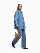 Сумка женская мессенджер TEXTURA на клапане, 23×6×13 см, тёмно-бежевая - Фото 9