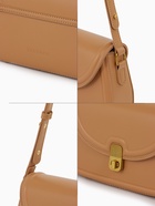 Сумка женская мессенджер TEXTURA на клапане, 23×6×13 см, тёмно-бежевая - Фото 4