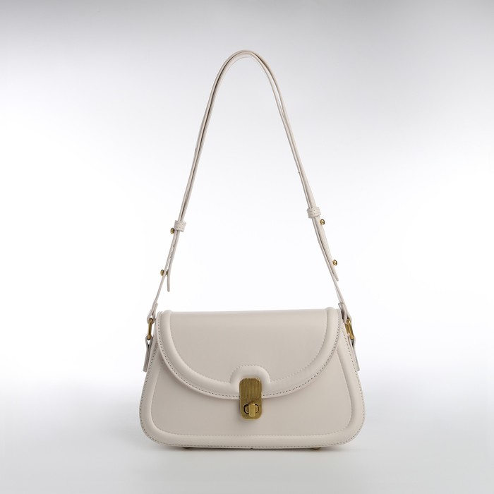 Сумка женская на клапане TEXTURA, средний размер, цвет молочный - Фото 1