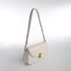 Сумка женская на клапане TEXTURA, средний размер, цвет молочный - Фото 3