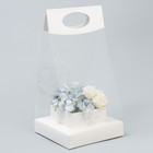Коробка подарочная складная переноска для цветов, упаковка, «Чистота», 20 x 20 x 4 см - Фото 3