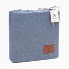 Постельное бельё Этель Denim евро, 200х220см, 220х240см, 50х70-2шт, цвет синий, жатый хлопок, 140 г/м2 - фото 14032274