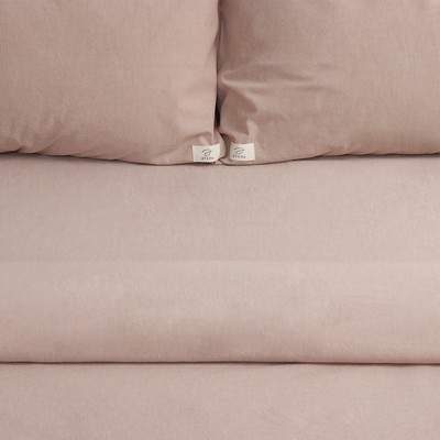 Постельное бельё 1.5-спальное «Этель» Denim, жатый хлопок, бежевое