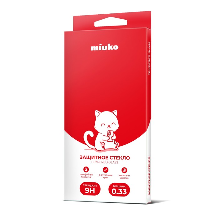 Защитное стекло Miuko для Xiaomi Redmi 10A, Full Screen, полный клей - фото 51530631