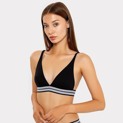 Бюстгальтер с треугольными чашечками женский Mark Formelle, чёрный, размер 75 В