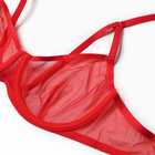 Бюстгалтер женский сетка, цвет красный, размер 75В - Фото 7