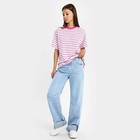 Футболка женская, цвет белый/розовый, размер 50 - фото 23670462