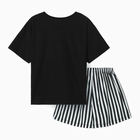 Комплект женский домашний (футболка,шорты), цвет черно-мятная полоска, р-р 42 - Фото 6
