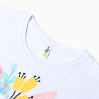 Комплект женский домашний (футболка,шорты), цвет мятный с цветком, р-р 50 - Фото 7
