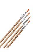 Набор кистей для рисования, синтетика, 4 штуки: № 2, 2, 4, 8, круглые, деревянная ручка, международный размер - Фото 6