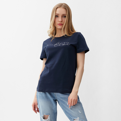 Футболка женская, цвет тёмно-серый, размер 46