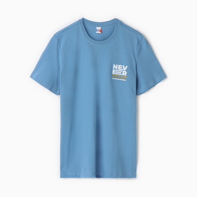 Футболка мужская, голубая, размер 58