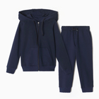 Комплект для мальчика (джемпер, брюки), цвет синий, рост 128 см - Фото 1