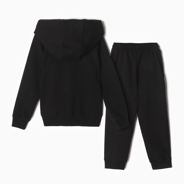 Комплект для мальчика (джемпер, брюки), цвет чёрный, рост 128 см