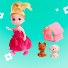 Кукольный домик «Сказочная жизнь на вилле» с куклой, питомцами и аксессуарами, светится в темноте - Фото 6