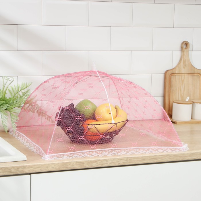 Сетка для продуктов защитная «Квадрат», 50×50 см, цвет МИКС - Фото 1