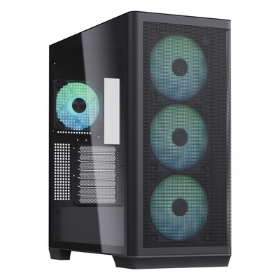 Корпус Aerocool APNX Creator C1 C1-BK-v1 черный без БП ATX 10x120mm 5x140mm 2xUSB3.0 audio   1033956