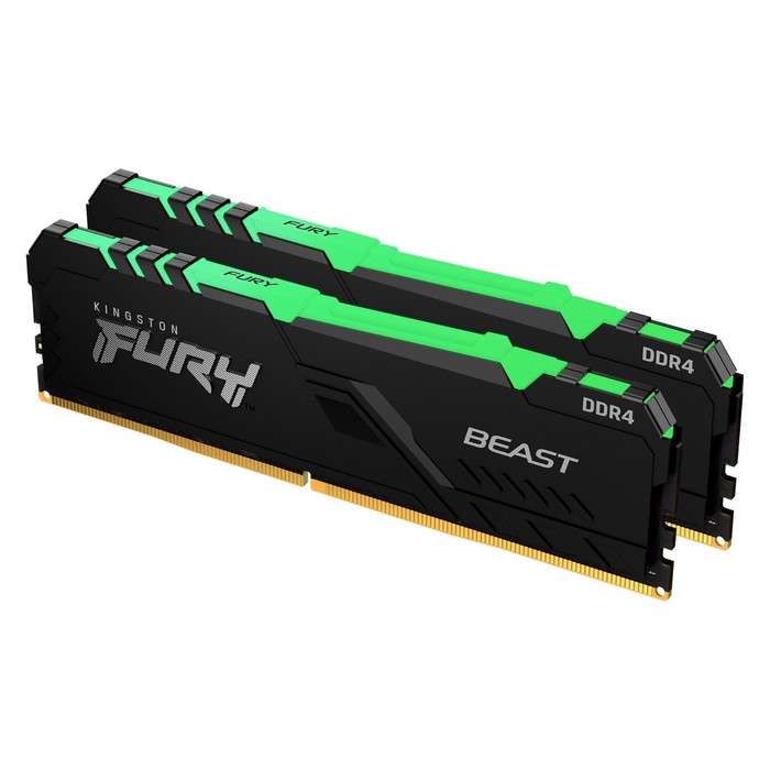 Память DDR4 2x32GB 3200MHz Kingston KF432C16BB2AK2/64 Fury Beast RGB RTL Gaming PC4-25600 C   103397 - фото 51530705