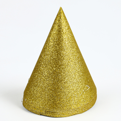 Колпак на день рождения «Блеск», набор 6 шт., золотой