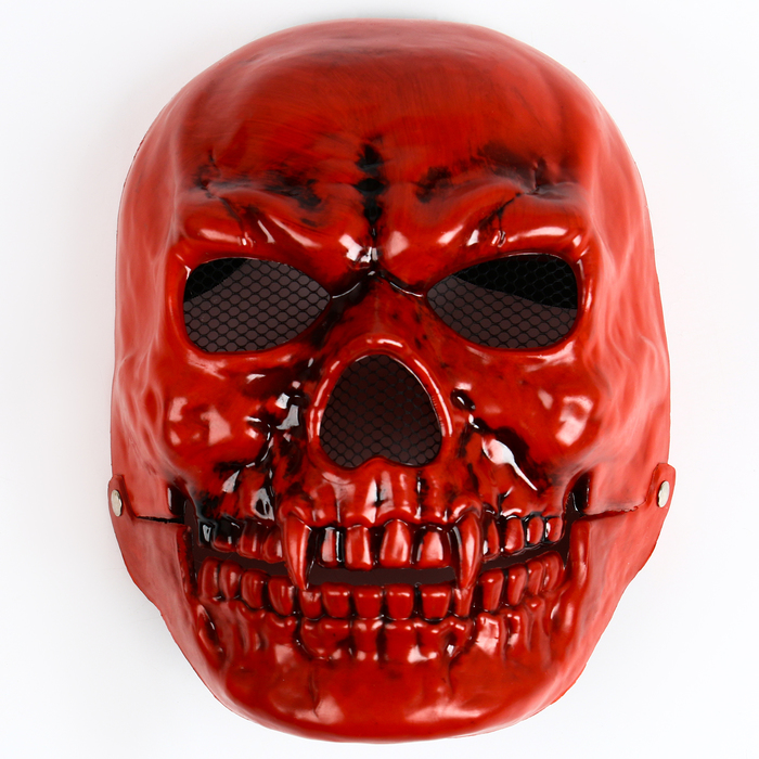 Карнавальная маска «Череп», цвет красный
