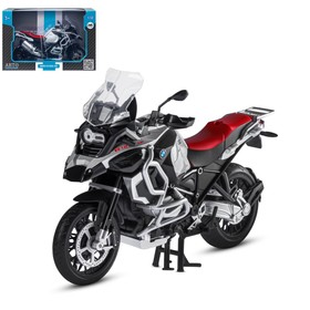 Мотоцикл металлический BMW R1250 GS Adventure 1:12, свободный ход колёс, серебристый 10337895