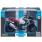 Мотоцикл металлический BMW R1250 GS Adventure 1:12, свободный ход колёс, серебристый - Фото 6