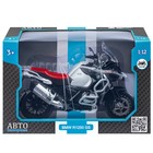 Мотоцикл металлический BMW R1250 GS Adventure 1:12, свободный ход колёс, серебристый - Фото 6