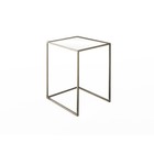 Стол журнальный большой «Куб», 380х380х510, металл, стекло, золотой - фото 12143709