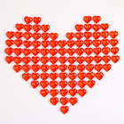 Сердечки пластиковые декоративные, набор 100 шт., размер 1 шт. — 2 × 2 см, цвет красный - Фото 5