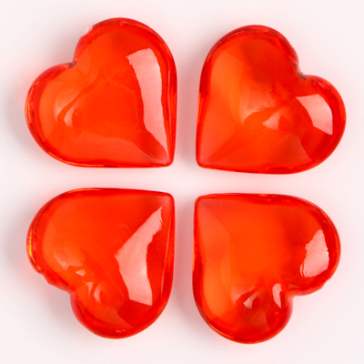 Сердечки пластиковые декоративные, 100 шт., 2×2 см