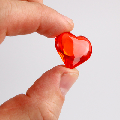 Сердечки пластиковые декоративные, 100 шт., 2×2 см