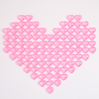Сердечки пластиковые декоративные, набор 100 шт., размер 1 шт. — 2 × 2 см, цвет розовый - Фото 5