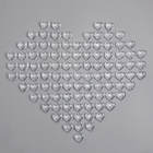 Сердечки пластиковые декоративные, набор 100 шт., размер 1 шт. — 2 × 2 см, цвет прозрачный - Фото 4