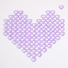 Сердечки пластиковые декоративные, набор 100 шт., размер 1 шт. — 2 × 2 см, цвет фиолетовый - Фото 4