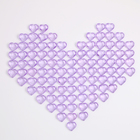 Сердечки пластиковые декоративные, набор 100 шт., размер 1 шт. — 2 × 2 см, цвет фиолетовый - Фото 5