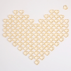 Сердечки пластиковые декоративные, набор 100 шт., размер 1 шт. — 2 × 2 см, цвет золотой - Фото 5