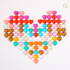 Сердечки пластиковые декоративные, набор 100 шт., размер 1 шт. — 2 × 2 см, цвет МИКС - Фото 4