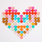 Сердечки пластиковые декоративные, набор 100 шт., размер 1 шт. — 2 × 2 см, цвет МИКС - Фото 5