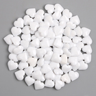 Сердечки пластиковые декоративные, набор 100 шт., размер 1 шт. — 2 × 2 см, цвет белый - Фото 3