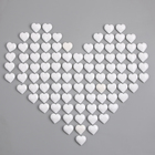Сердечки пластиковые декоративные, набор 100 шт., размер 1 шт. — 2 × 2 см, цвет белый - Фото 4