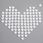 Сердечки пластиковые декоративные, набор 100 шт., размер 1 шт. — 2 × 2 см, цвет белый - Фото 5