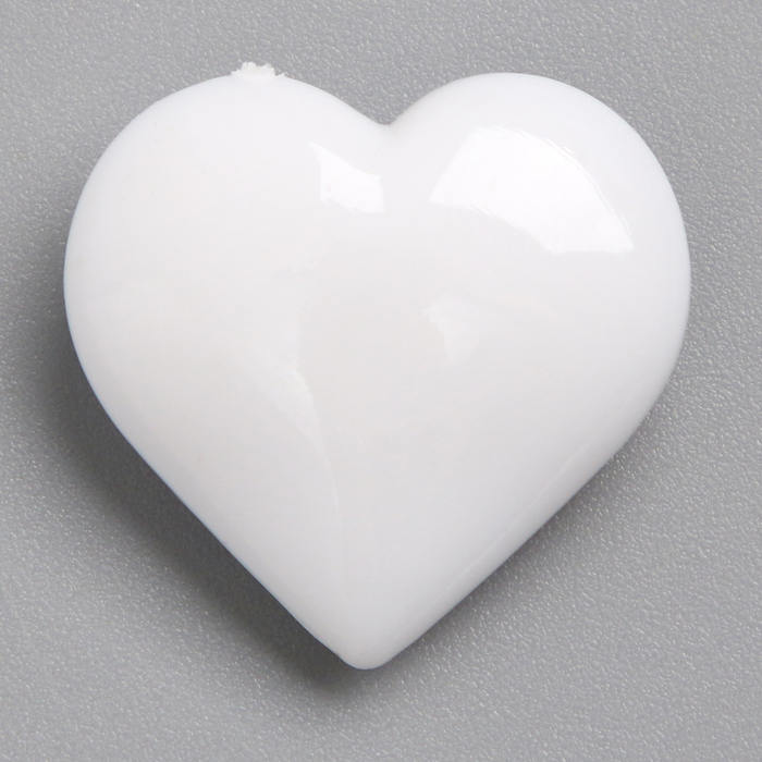 Сердечки пластиковые декоративные, набор 100 шт., размер 1 шт. — 2 × 2 см, цвет белый