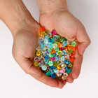 Кристалы пластиковые декоративные, набор 120 г, размер 1 шт. — 1 × 1,2 см, цвет МИКС - фото 11154156