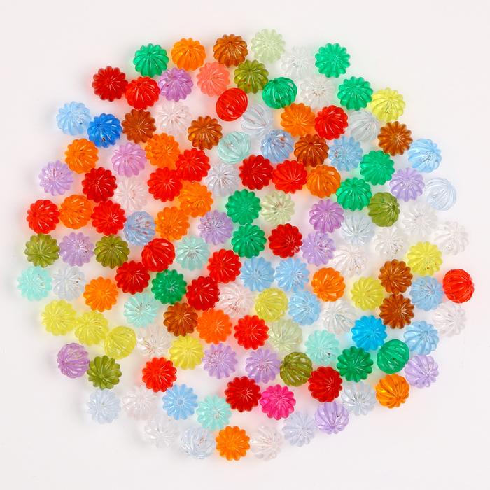 Кристалы пластиковые декоративные, набор 140 г, размер 1 шт. — 1 × 1,5 см, цвет МИКС
