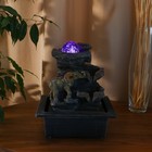 Фонтан "Слоник на скале" 16х20х26 см (с подсветкой) 10084508