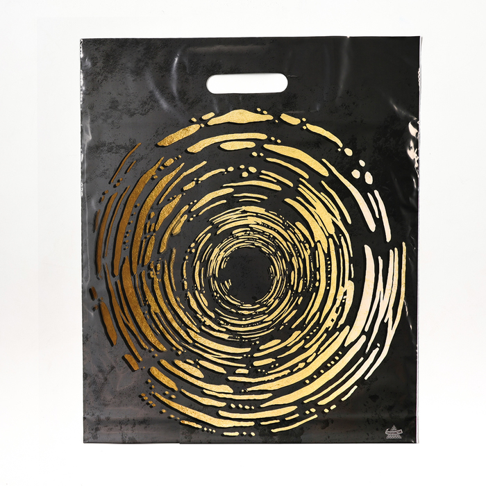 Пакет "Золотой круг", полиэтиленовый с вырубной ручкой,37х45 см, 60 мкм - Фото 1