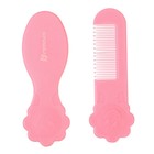 Набор для ухода за волосами: расческа и щетка «Цветочек»,  цвет розовый - Фото 4