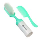 Расчёска детская, щётка для волос в наборе с погремушкой Крошка Я «Малыш», 2 шт., бирюзовый, МИКС - Фото 3